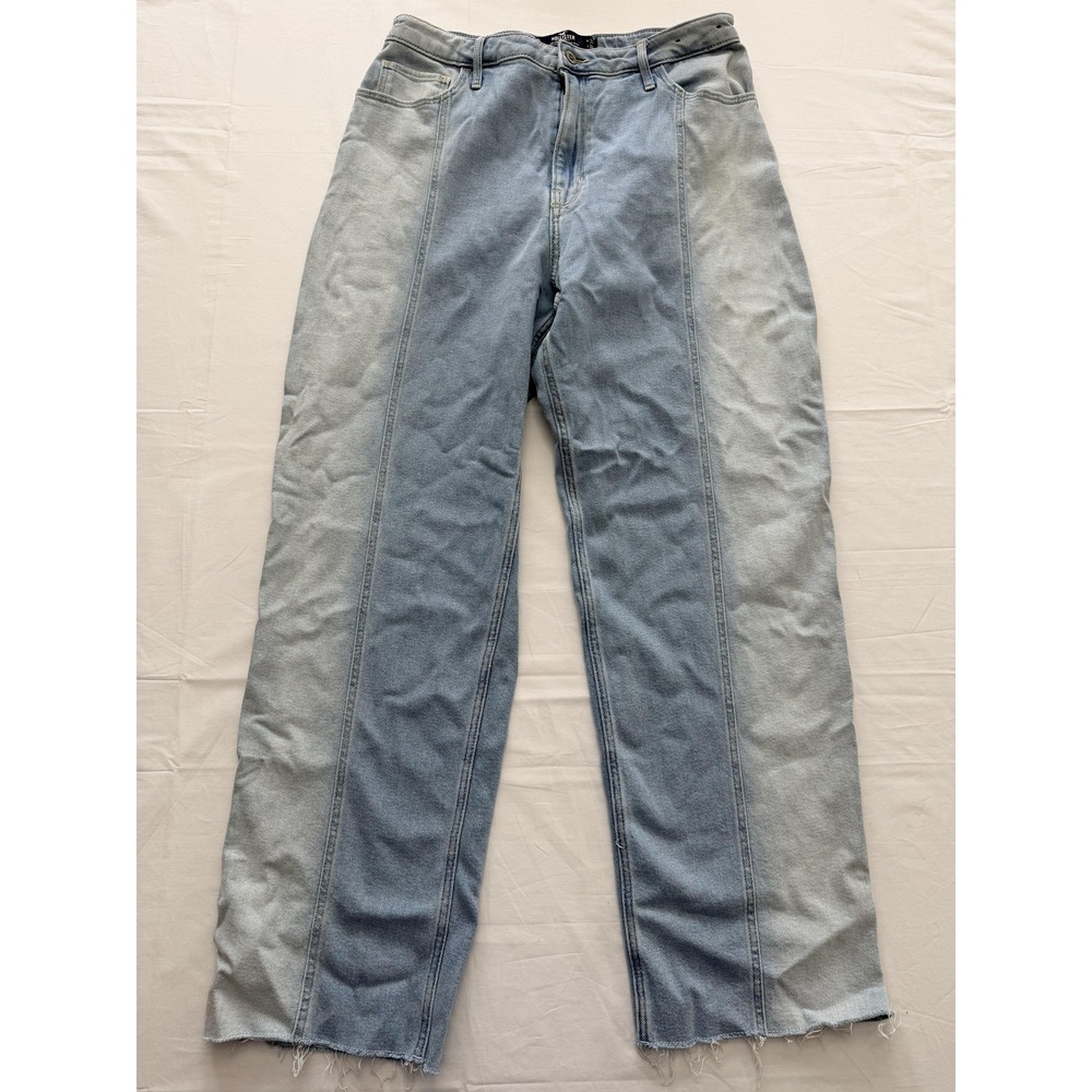Hollister Ultra High Rise Dad Jeans Juniors 13R Blue Light Wash Relaxed 31x31